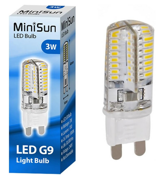 MiniSun 3w Energy Saving Long Life G9 LED Light Bulb - Warm White