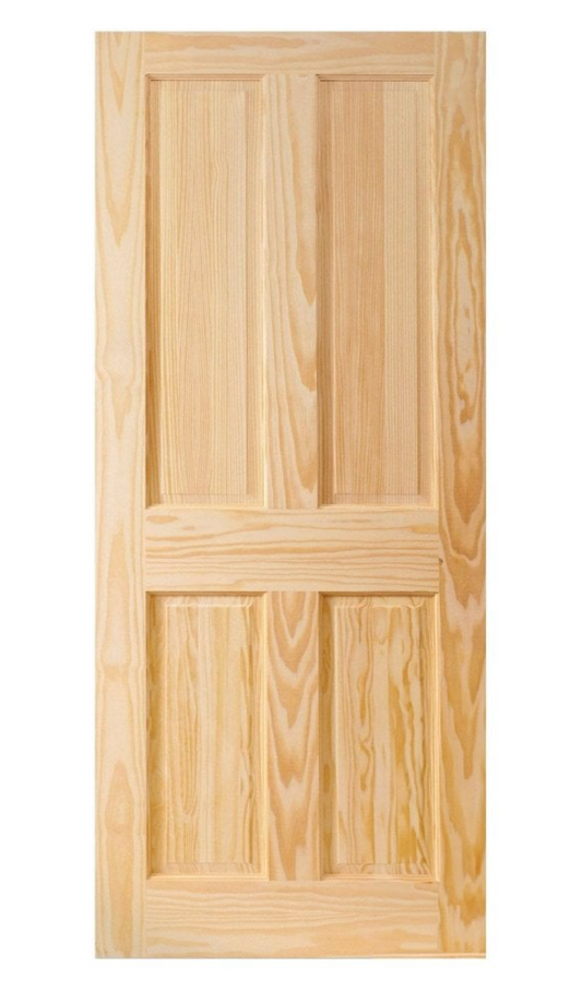 Liberty Doors Clear Pine Internal Unfinished Malton 4 Panel Door  ·  H1981xW711xT35mm (78''x28'')