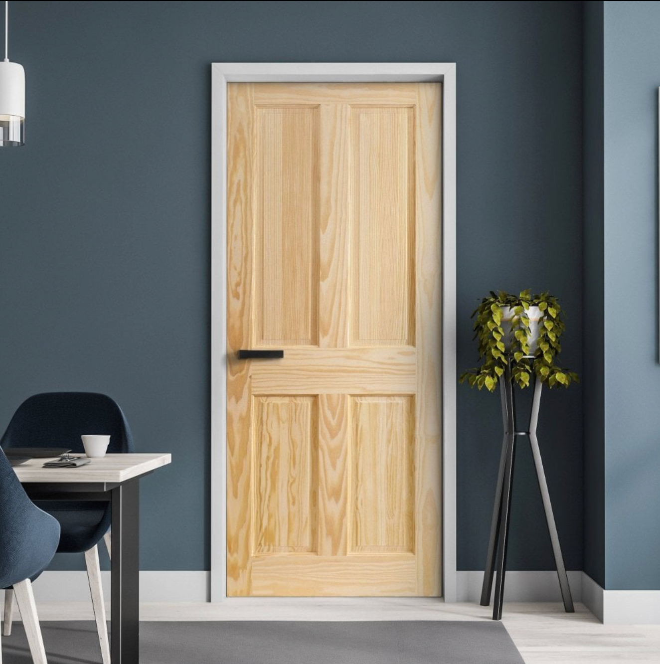 Liberty Doors Clear Pine Internal Unfinished Malton 4 Panel Door  ·  H1981xW711xT35mm (78''x28'')