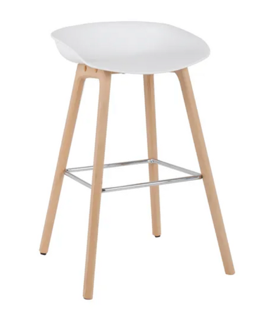Erik Counter Height Bar Stool, White