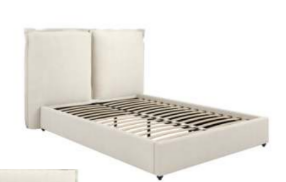 SUNDAY IVORY KING SIZE BED 1200x1880x2310mm