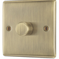 BRITISH GENERAL NEXUS METAL 1-GANG 2-WAY LED DIMMER SWITCH ANTIQUE BRASS