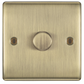 BRITISH GENERAL NEXUS METAL 1-GANG 2-WAY LED DIMMER SWITCH ANTIQUE BRASS