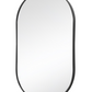 Oval Metal Wall Mirror - Black