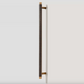 KEPLER Knurled Heavyweight Closet T-Bar Handle - Antique Brass (420mm)