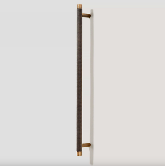 KEPLER Knurled Heavyweight Closet T-Bar Handle - Antique Brass (420mm)