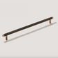 KEPLER Knurled Heavyweight Closet T-Bar Handle - Antique Brass (420mm)