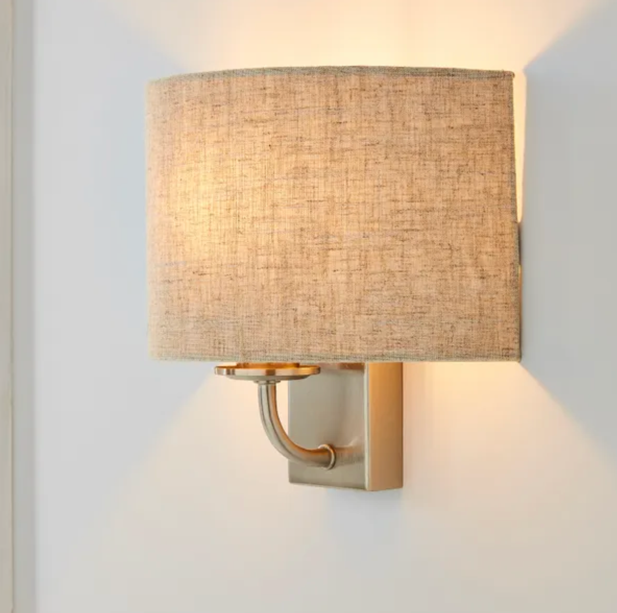 Preston Ivory Linen Shaded Wall Light