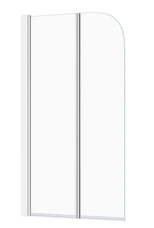 Cruze 800 x 1400 Chrome 6mm Bi-Fold Hinged Pivot Bath Screen Left Hand Version