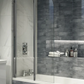 Cruze 800 x 1400 Chrome 6mm Bi-Fold Hinged Pivot Bath Screen Left Hand Version