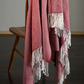 Red Herringbone Cosy Throw - 130x150