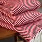 Red Herringbone Cosy Throw - 130x150