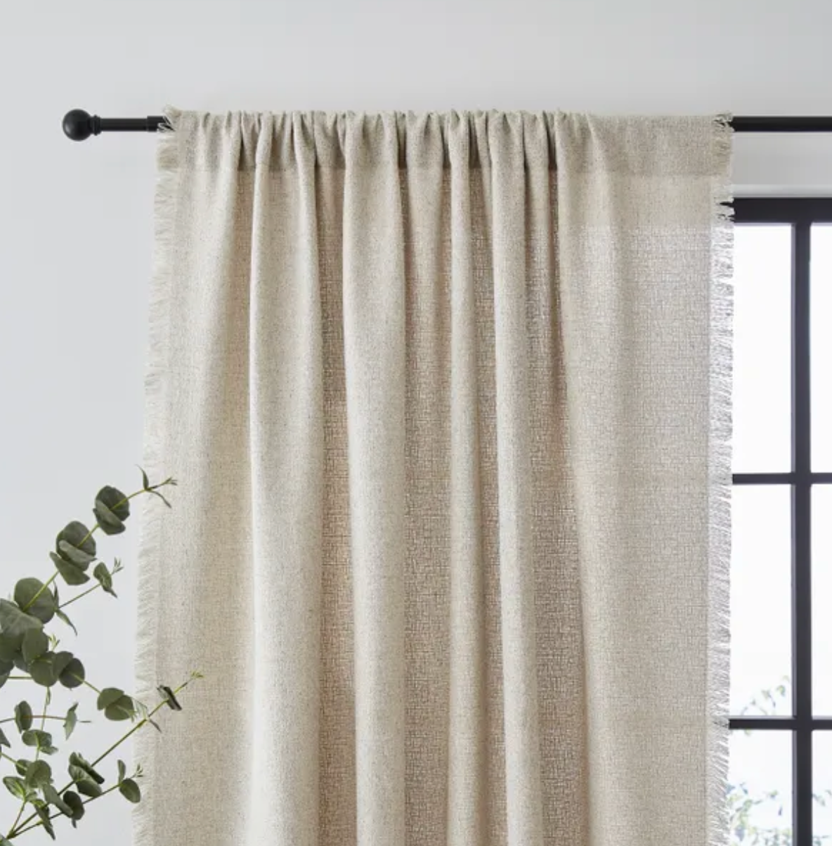 Bondi Raw Edge Slot Top Voile Panel - W140 x D228cm