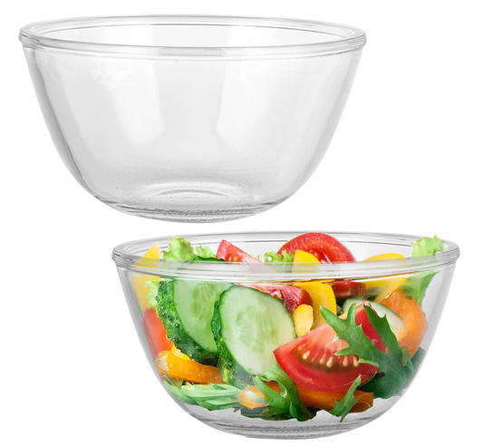 Glass Mixing Bowl 800ml - Pack of 2