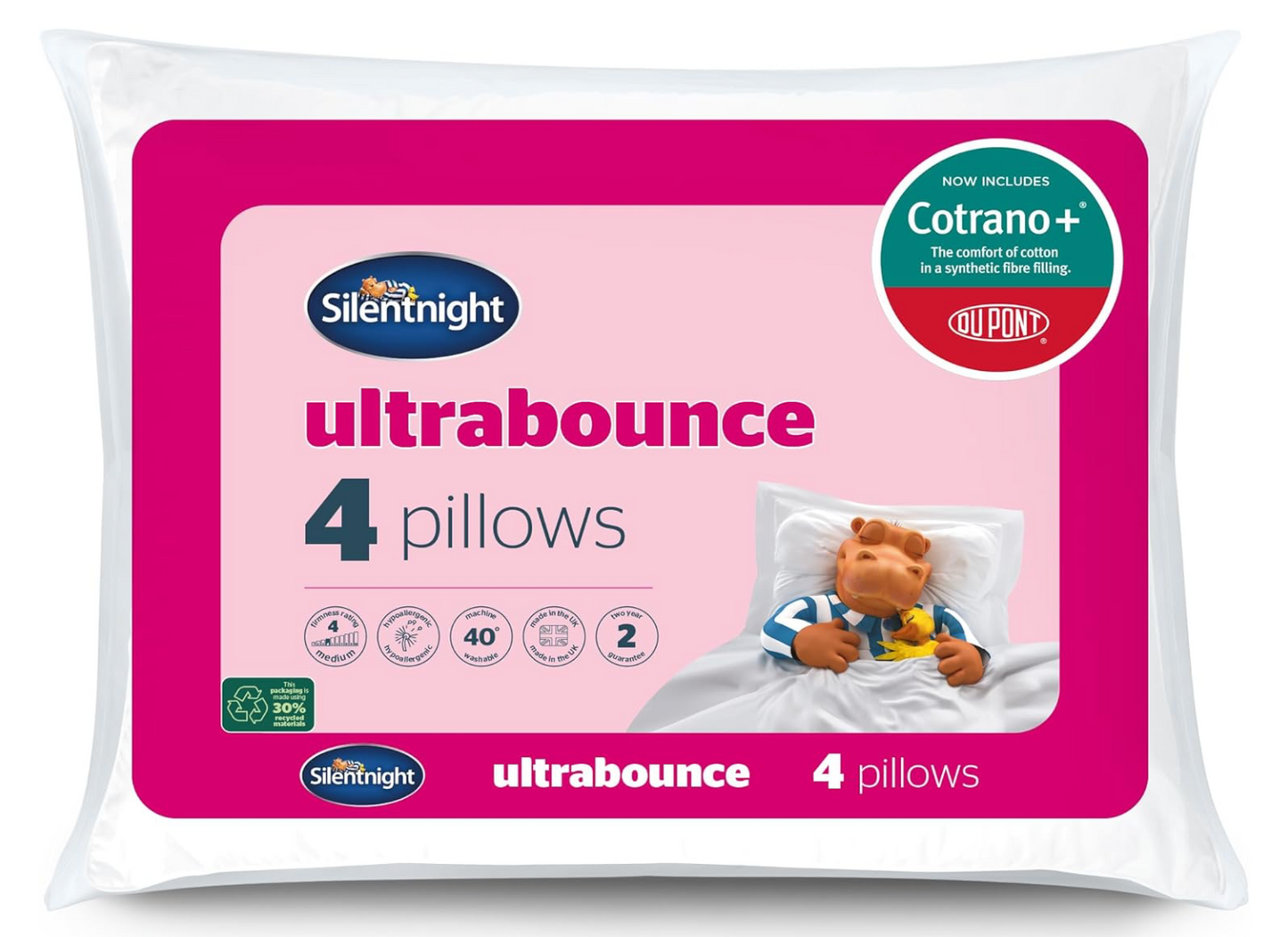 Silentnight Deluxe Ultrabounce Pillows 4 Pack
