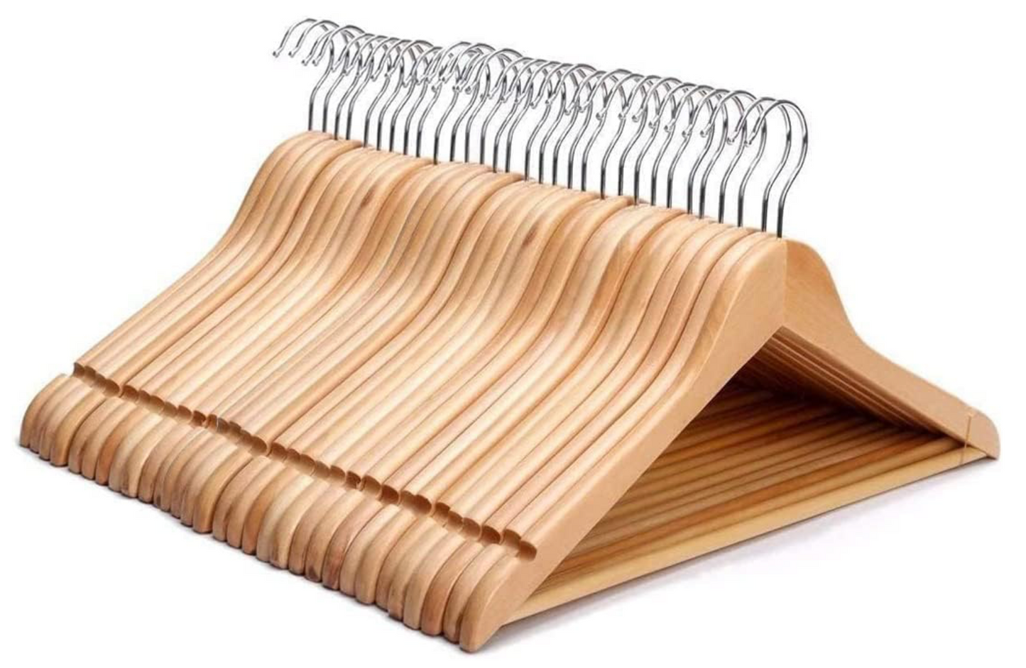 Wooden Hanger, 30 Packs