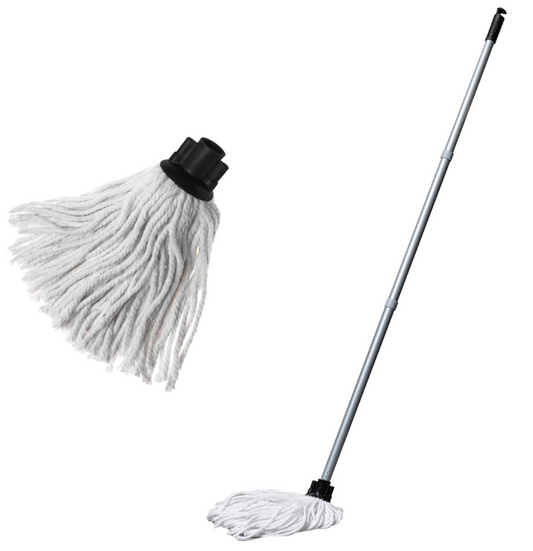 Cotton Mop, Metallic and Grey