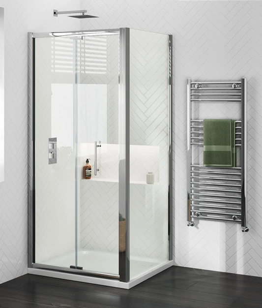 Harbour i6 Easy Clean 6mm Bi-Fold Shower Door 800mm & Optional Side Panel 800mm