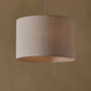 Neutral Tweedy Plain Easy Fit Shade Ceiling Light, 40cm