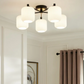 Black Ryker 5 Light Flush Ceiling Light Fitting