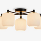 Black Ryker 5 Light Flush Ceiling Light Fitting