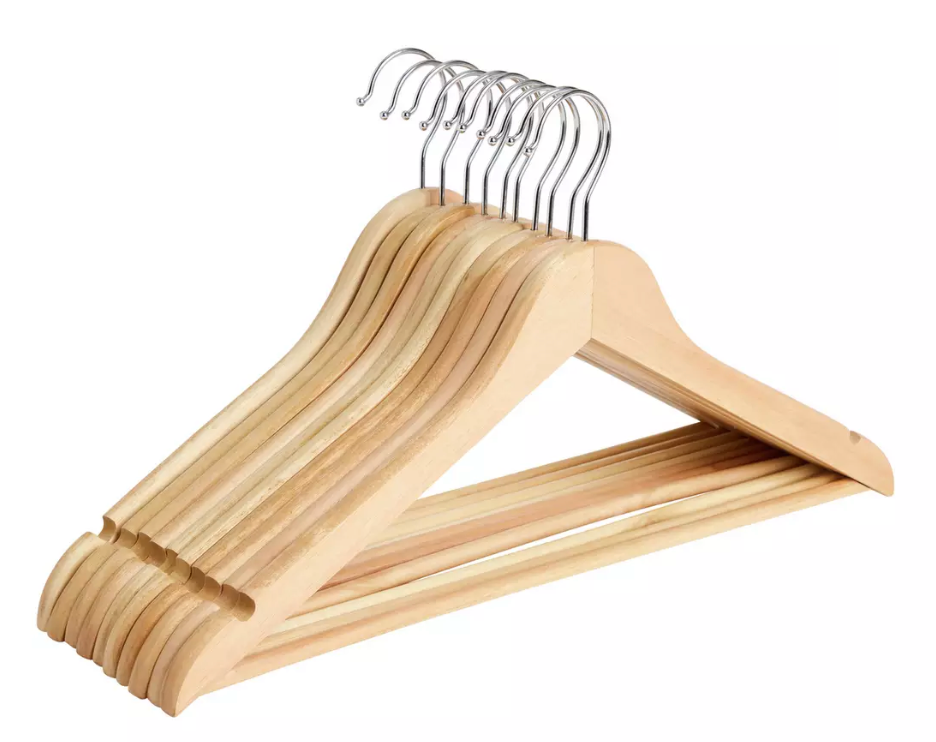Argos Home Set of 10 Wooden Hangers