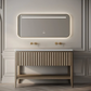Kensington Double Vanity Unit & Stone Basin 1200mm Smoked Oak