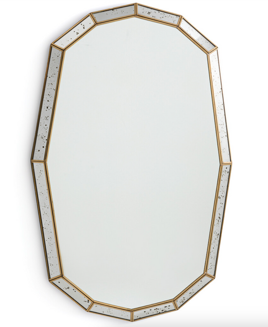 Antique Glass 91cm High Mirror