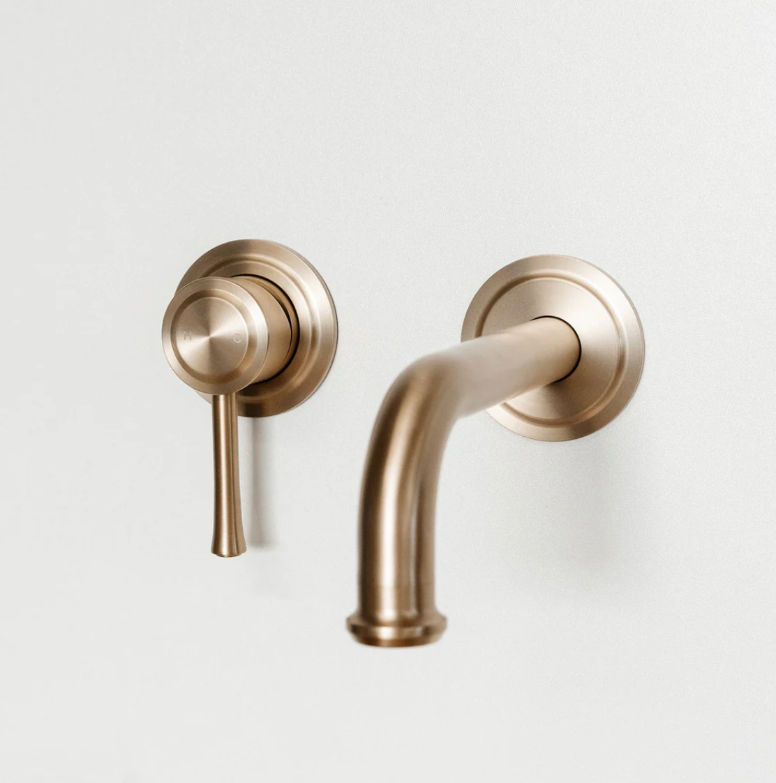 Tempus Brass Wall Mounted Basin Mixer Tap