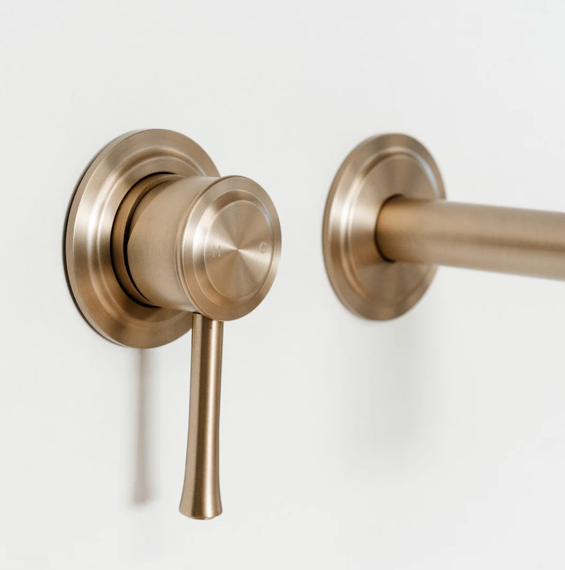 Tempus Brass Wall Mounted Basin Mixer Tap