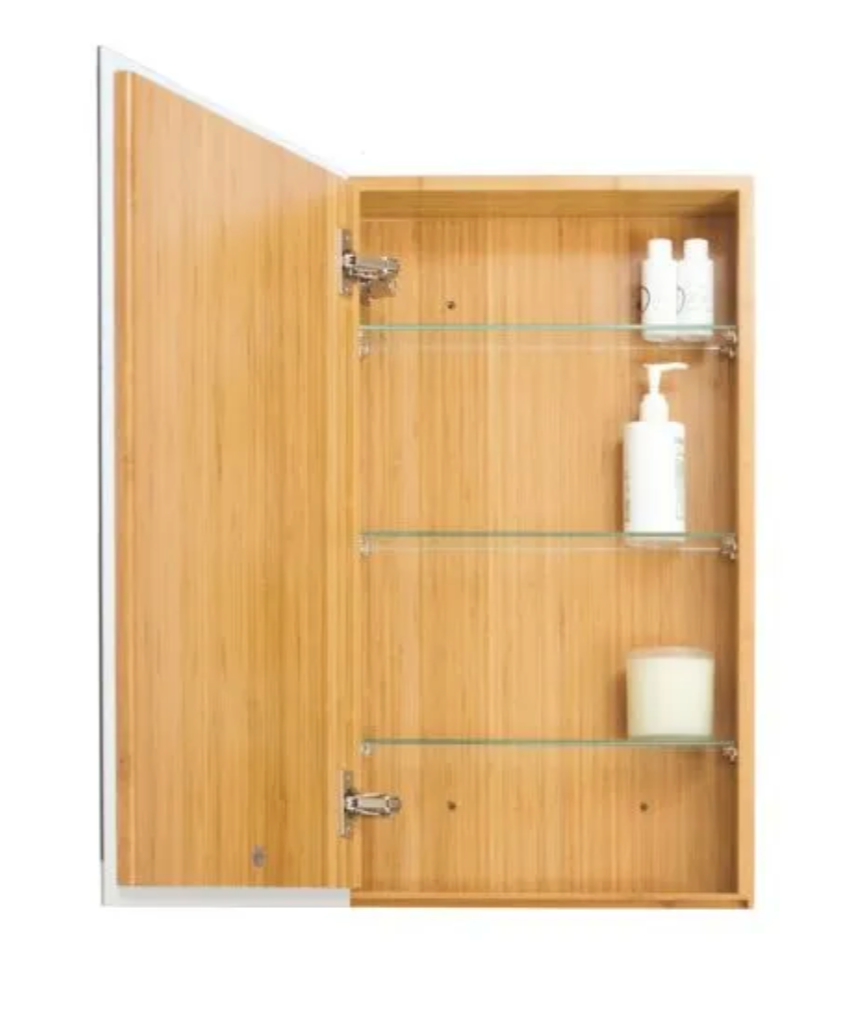 Slim Bathroom Wall Cabinet, Bamboo