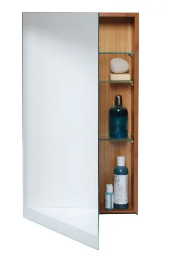 Slim Bathroom Wall Cabinet, Bamboo