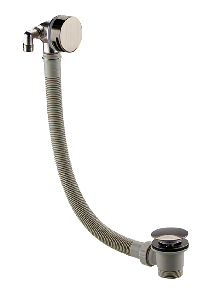 Chatsworth Antique Brass Round Slimline Freeflow Bath Filler Waste and Overflow