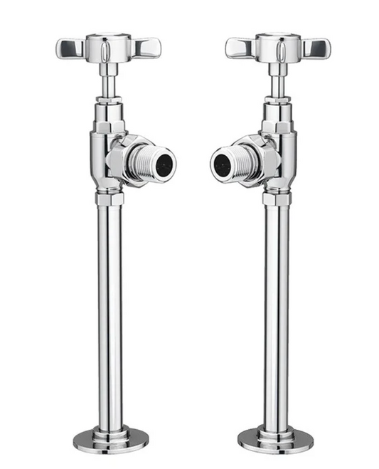 Chatsworth Chrome Angled Traditional Radiator Valves