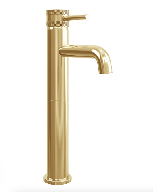Core Tall Mono Basin Mixer Tap - Brushed Brass