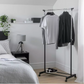 Argos Home Single Clothes Rail - Black and Chrome