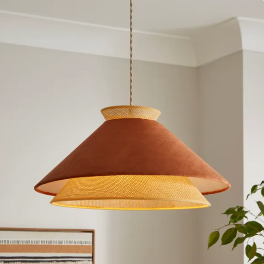 Phuket Easy Fit Pendant Shade, Burnt Orange - Large