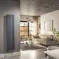Anthracite Electric Vertical Designer Radiator 1.2kW with Wi-Fi Thermostat - Double Panel H1600xW354mm
