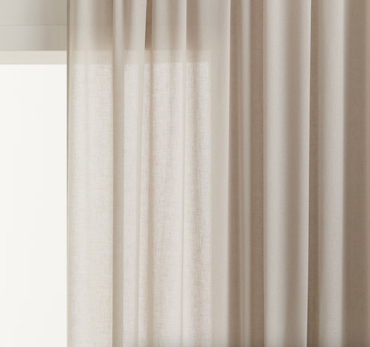 2-PACK LONG CURTAIN LENGTHS - Light Beige, 150x300cm