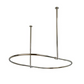 Oval Shower Curtain Rail, Chrome