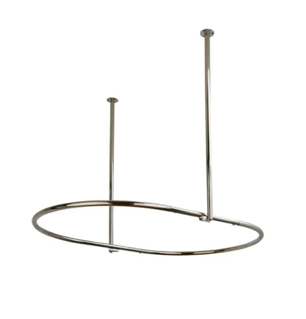 Oval Shower Curtain Rail, Chrome