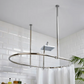 Oval Shower Curtain Rail, Chrome