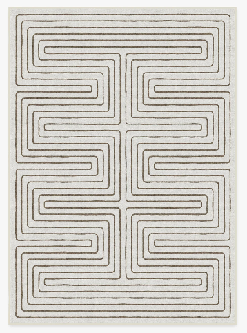 Jonathan Adler Labyrinth Camel & Ivory Rug Rug + Pad System, 305 X 425