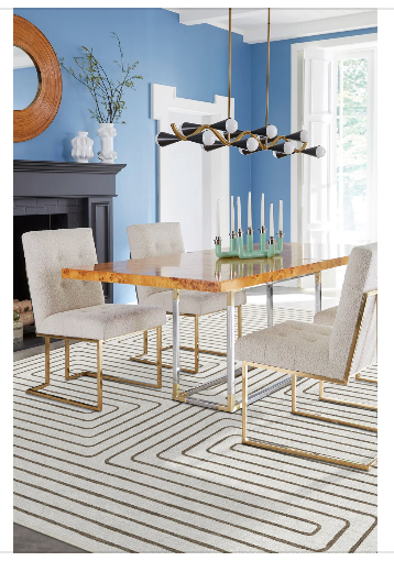 Jonathan Adler Labyrinth Camel & Ivory Rug Rug + Pad System, 305 X 425