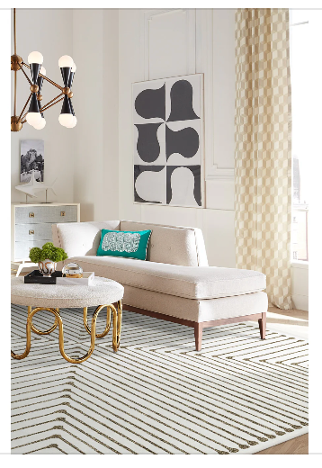 Jonathan Adler Inkdrop Camel & Ivory Rug Rug + Pad System, 305 X 425