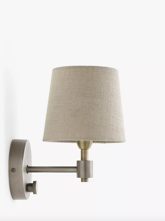 Ansel Wall Light, Brass/Pewter