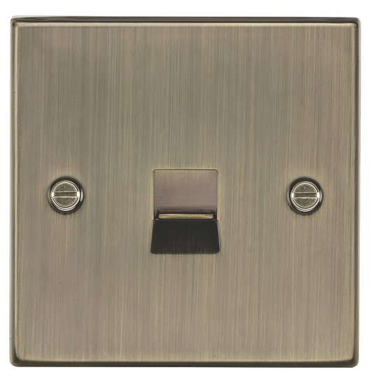 KNIGHTSBRIDGE 1-GANG MASTER TELEPHONE SOCKET ANTIQUE BRASS