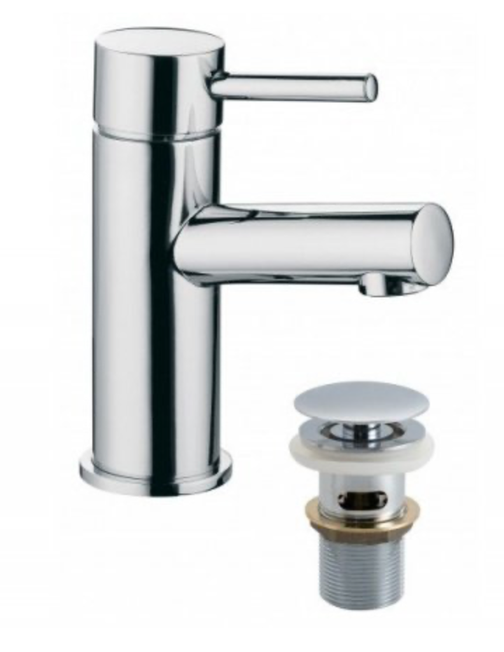 Vado Zoo Mono Basin Mixer Smooth Bodied with Clic-Clac Waste