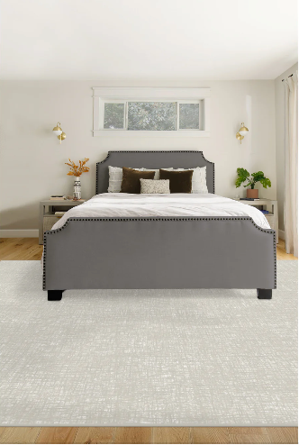Crosshatch Beige Ivory Rug, 245 X 305