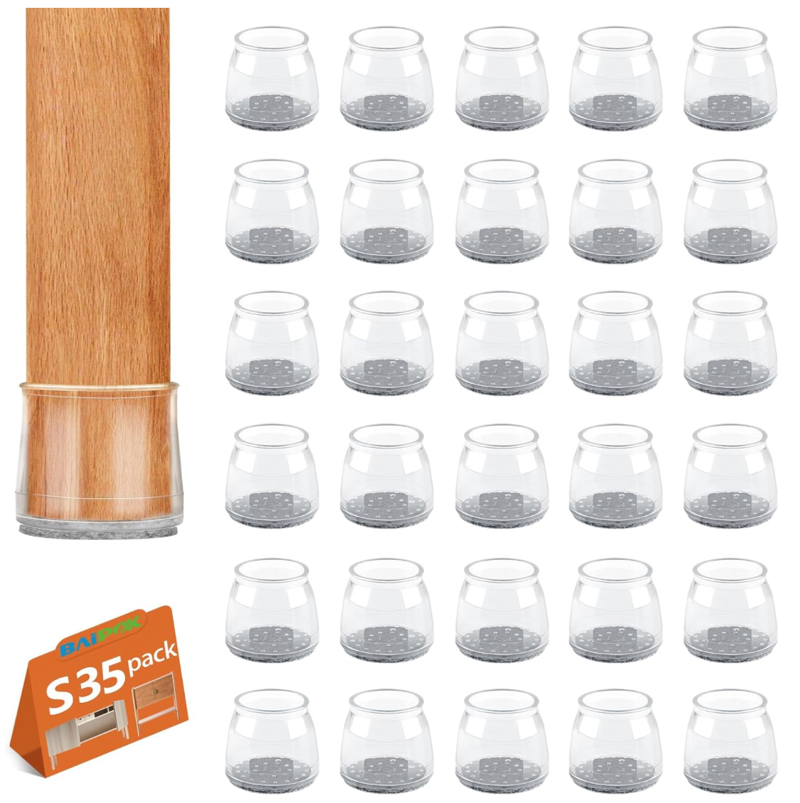 Chair Floor Leg Protectors, Silicon Small